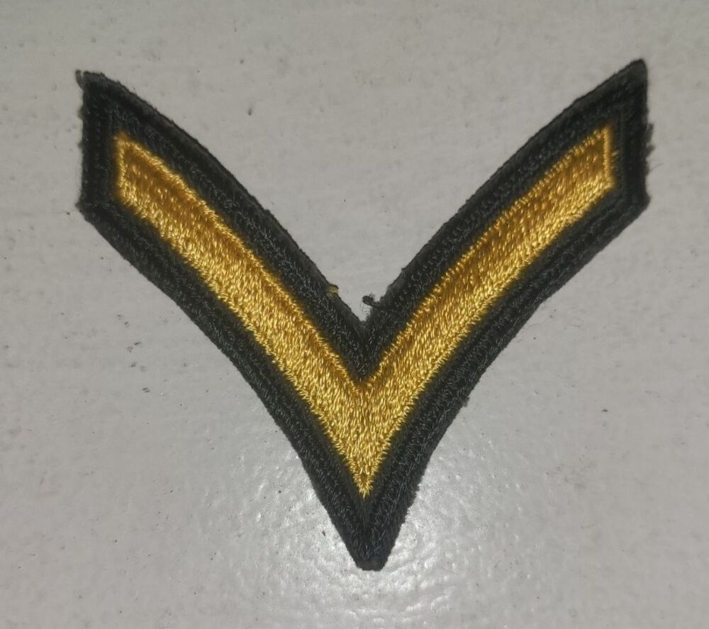 US Army Private First Class E-2 Rank Stripe Patch Vintage